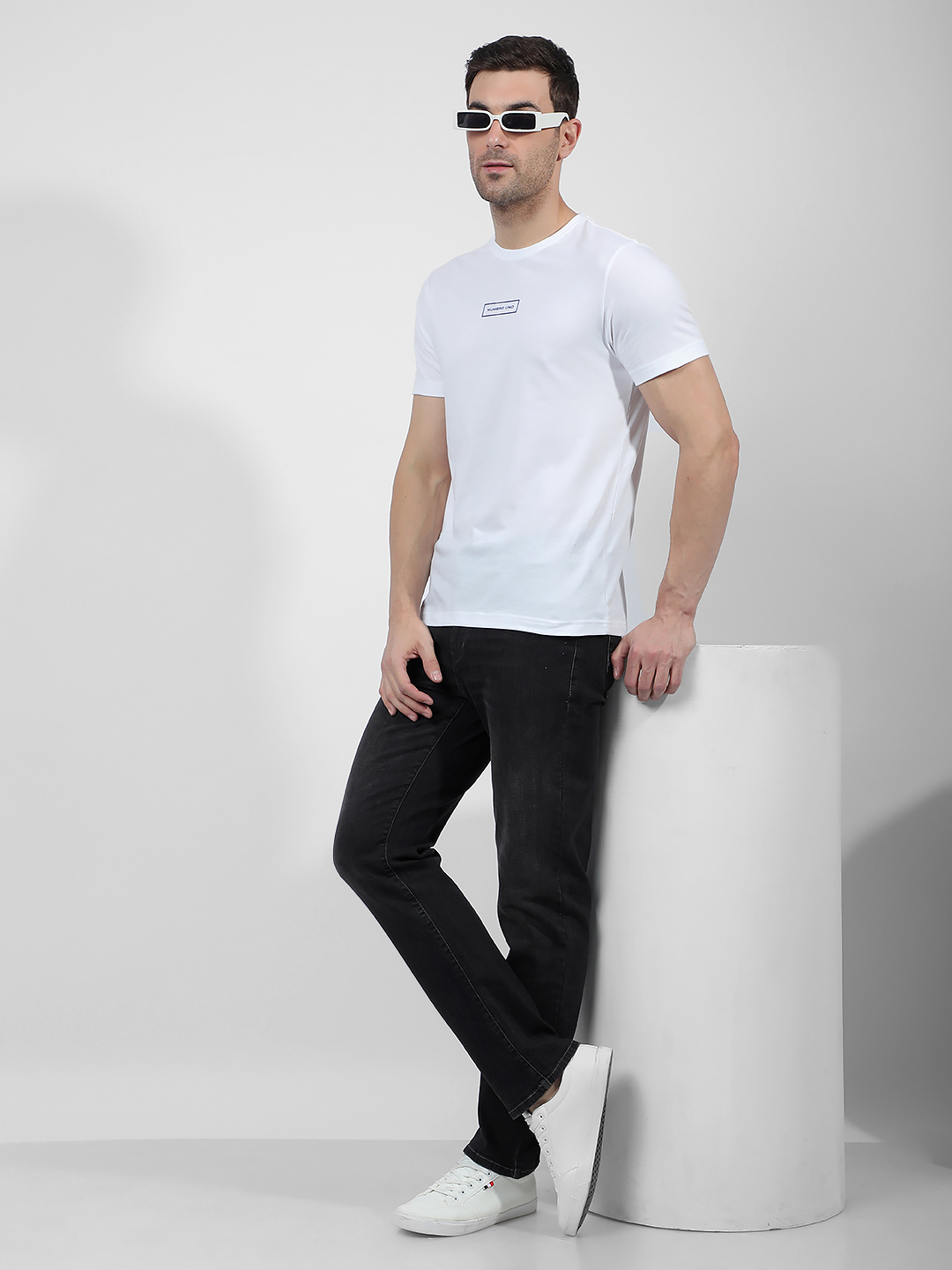 Numero Uno Men Faded Black Jeans